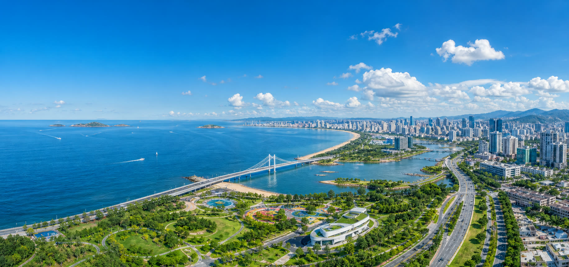 滨海城市建设场景