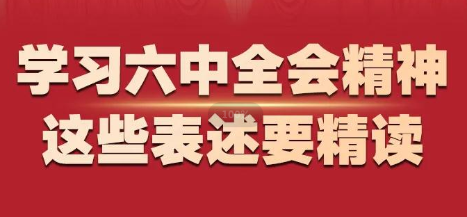 学习六中全会精神，这些表述要精读